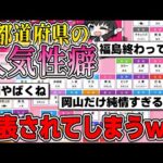 【2chまとめ】各都道府県で人気の性癖、発表されてしまうｗｗｗ【面白いスレ】