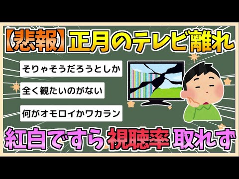 【2chまとめ】正月のテレビ離れ　紅白歌合戦でも視聴率とれずオワコン化【ゆっくり実況】